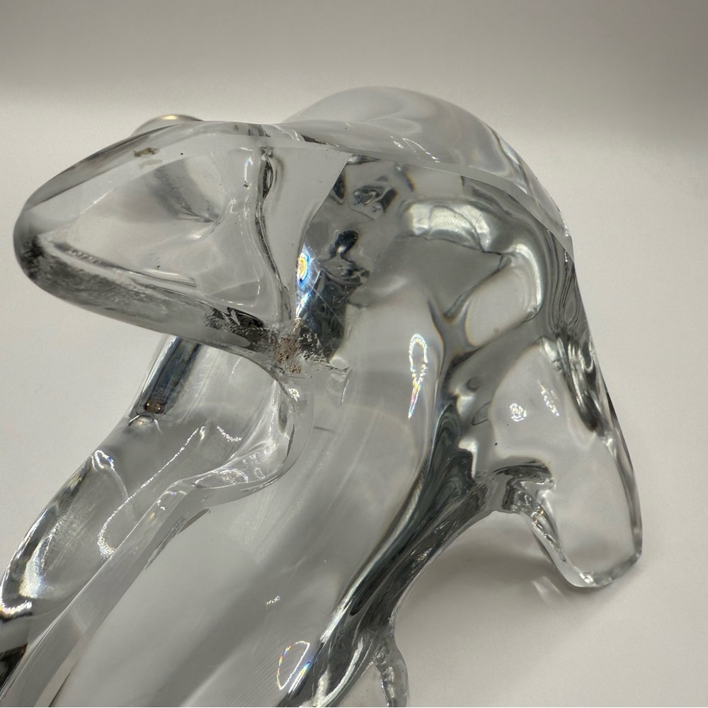 Set Of 2 Vintage Martinsville Heavy Glass Bookends Figurines Seal Balancing Ball - Picture 6 of 8